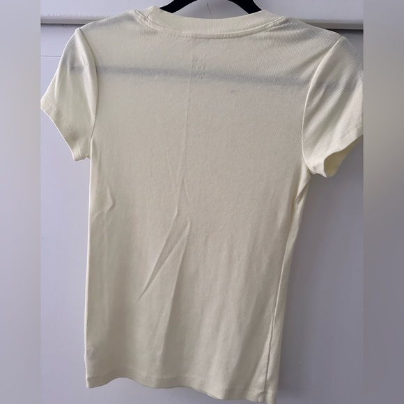Target Butter Yellow Ribbed Fitted Tee! - Picture 2 of 3
